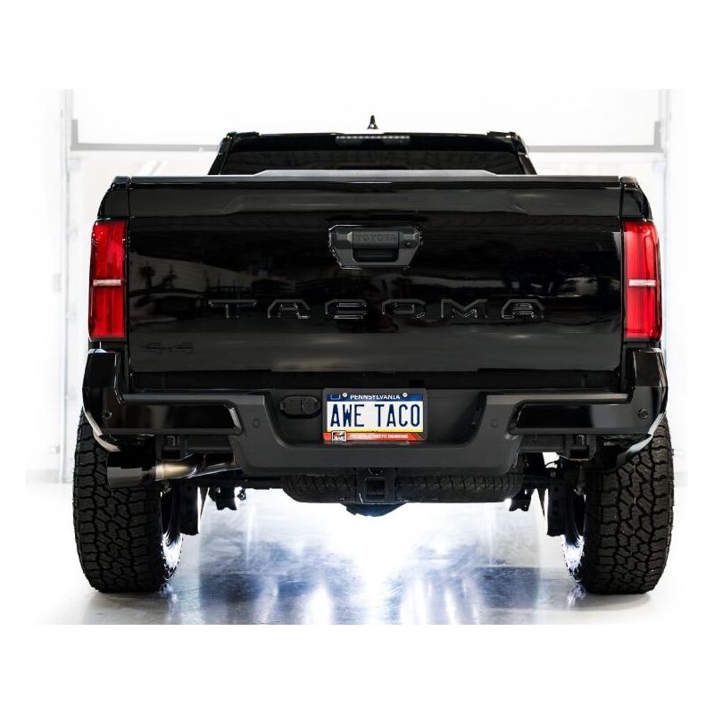 AWE Exhaust for 4th Gen Toyota Tacoma Dual Diamond Black Tips