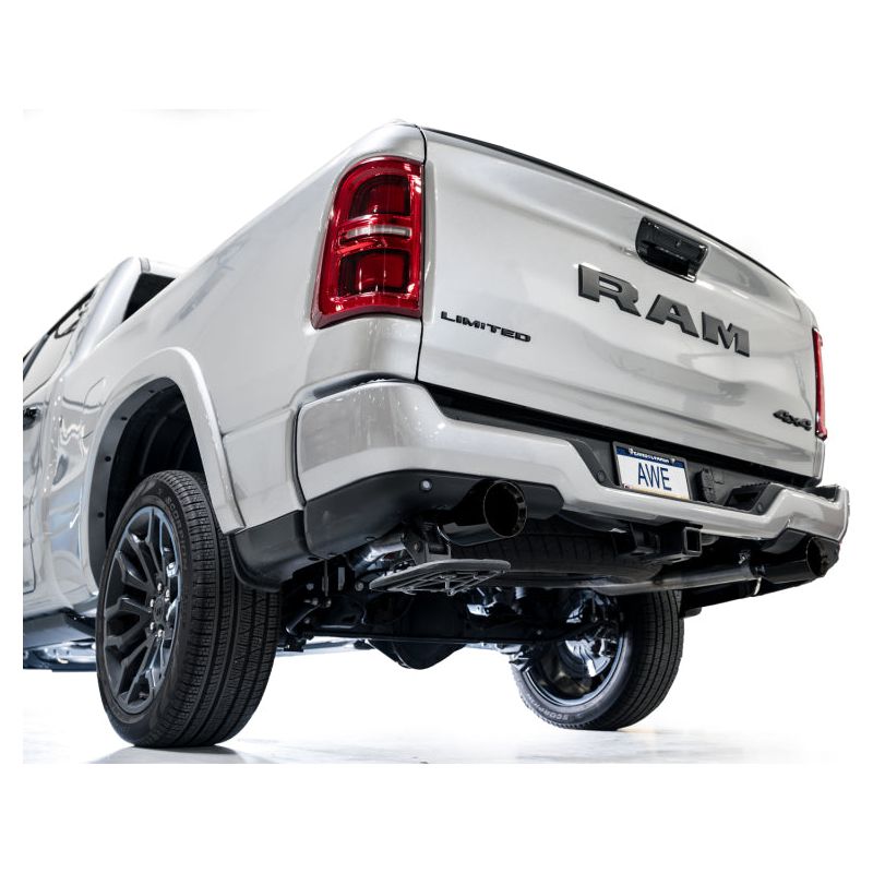 AWE 25+ RAM 1500 3.0TT 0FG Catback Touring Exhaust - Diamond Black Tips