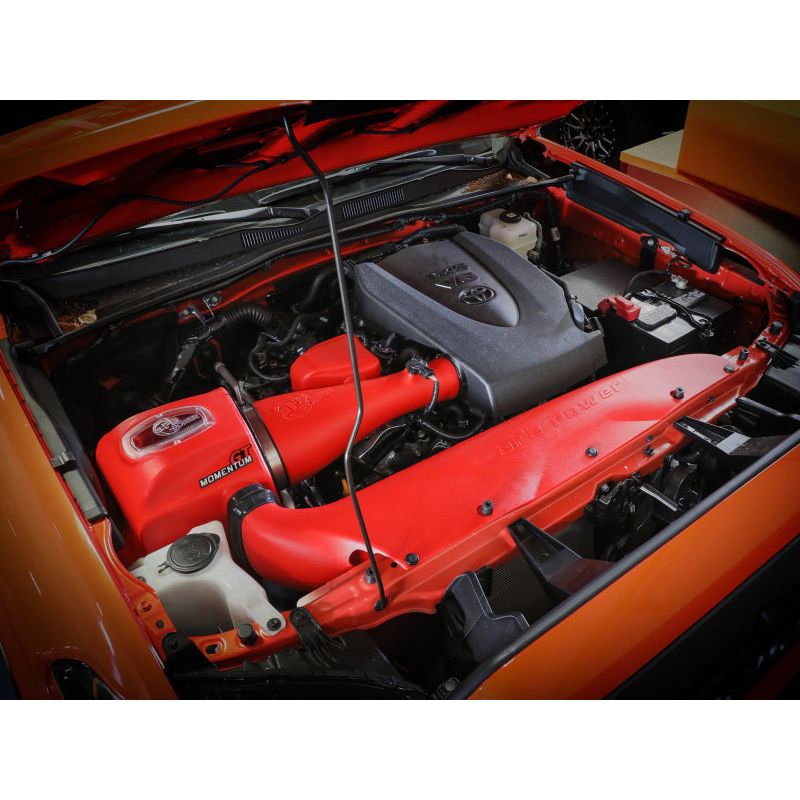 aFe 16-23 Toyota Tacoma V6 3.5L Momentum GT Red Edition Cold Air Intake System w/ Pro DRY S Filter