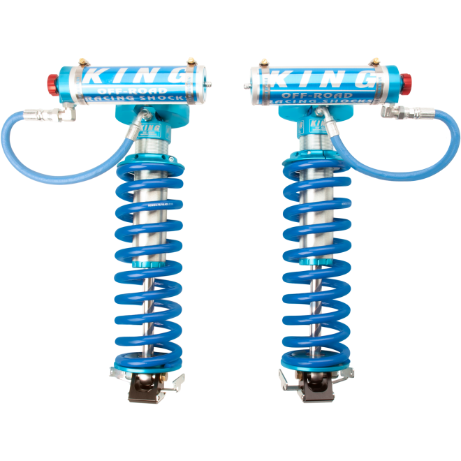 King Shocks 2005+ Ford F-250 4WD Front 2.5 Dia Remote Res Coilover Conversion w/Adjuster (Pair)