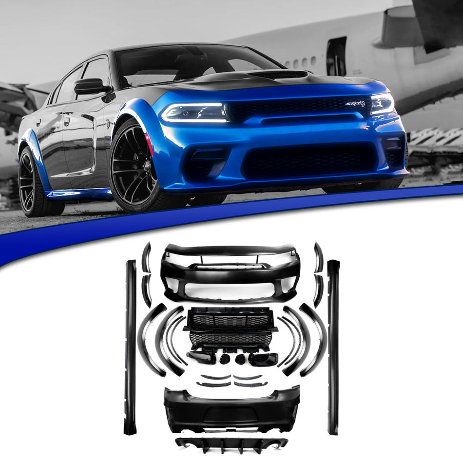 2015-2023 Dodge Charger Full Complete / SRT Hellcat Widebody Kit Front and Rear Bumper