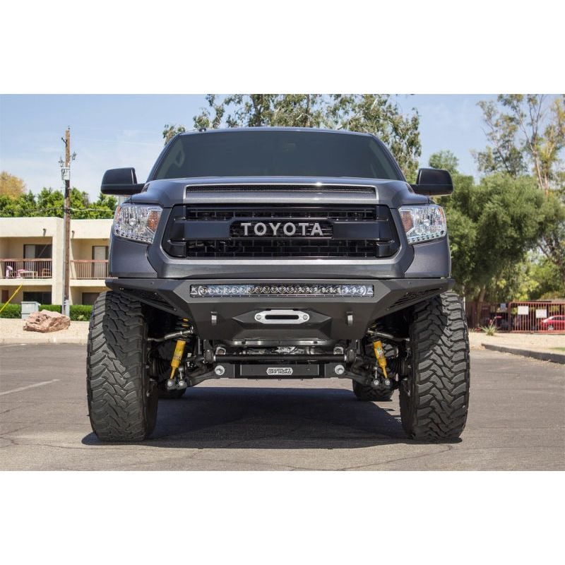 Addictive Desert Designs 2014+ Toyota Tundra Stealth Fighter Front Bumper w/Winch Mount & Sensors