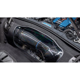 Eventuri Chevrolet Corvette C8 ZR1 hard-top convertible black carbon intake system installed, showcasing performance-oriented design.