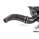 Eventuri Chevrolet Corvette C8 ZR1 hard-top convertible black carbon intake system on white background.