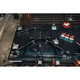 Independent laboratory test rig measuring deflection of Eventuri carbon strut brace
