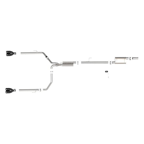 aFe Vulcan Series 3in-2-1/2in 304 SS Cat-Back 2020 Jeep Gladiator (JT) V6-3.6L w/ Black Tips