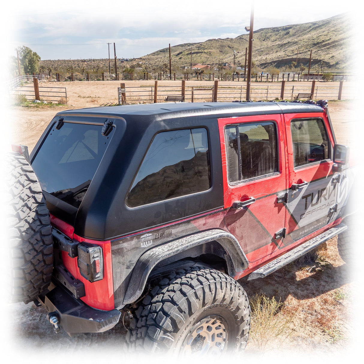 Fastback Hard Top for 2007 - 2018 Jeep JKU | w/ Removable Targa Panel - Turn Offroad