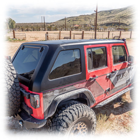 Fastback Hard Top for 2007 - 2018 Jeep JKU | w/ Removable Targa Panel - Turn Offroad