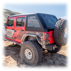 Fastback Hard Top for 2007 - 2018 Jeep JKU | w/ Removable Targa Panel - Turn Offroad