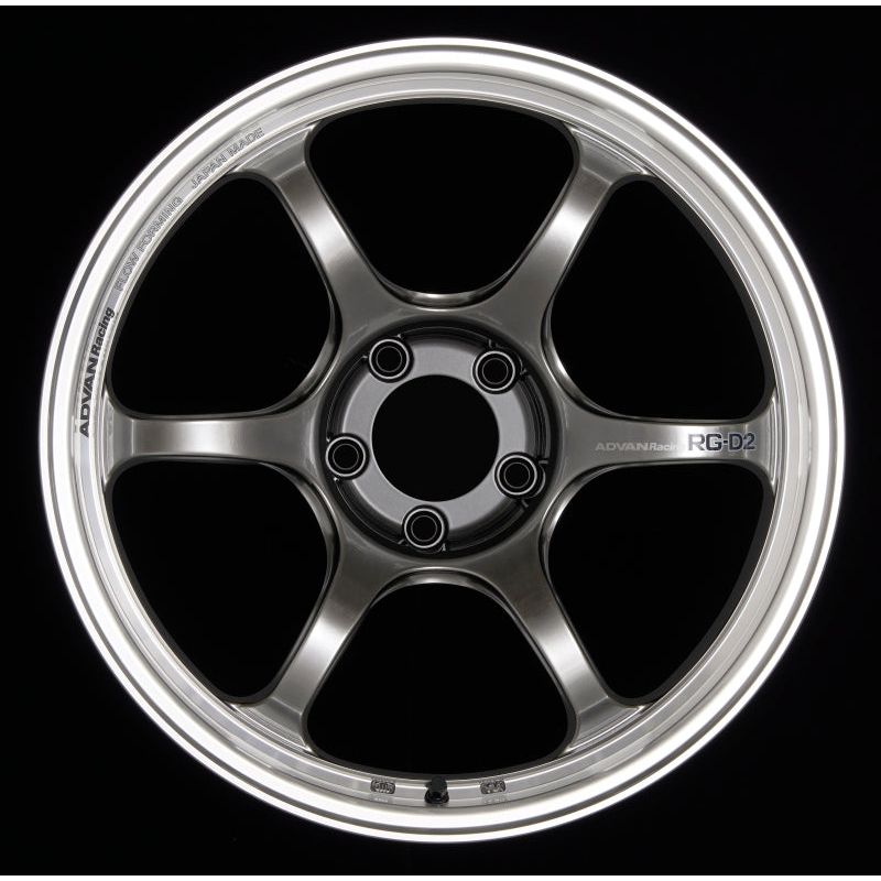 Advan RG-D2 18x9.5 +22 5-114.3 Machining & Racing Hyper Black Wheel