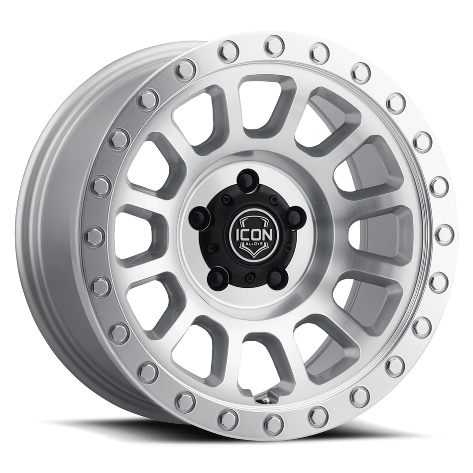 ICON Hulse 17X8.5 - 6X5.5 0mm Offset 4.75in BS Silver Machined