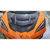 2020-2026 Corvette C8 Type-ZR1 Double Sided Carbon Fiber 2pc Hood For Stingray/Z06/E-Ray
