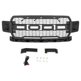 2018-2020 Ford F150 - Raptor Style Grille With 2 Side lights