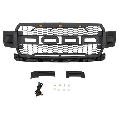 2018-2020 Ford F150 - Raptor Style Grille With 2 Side lights