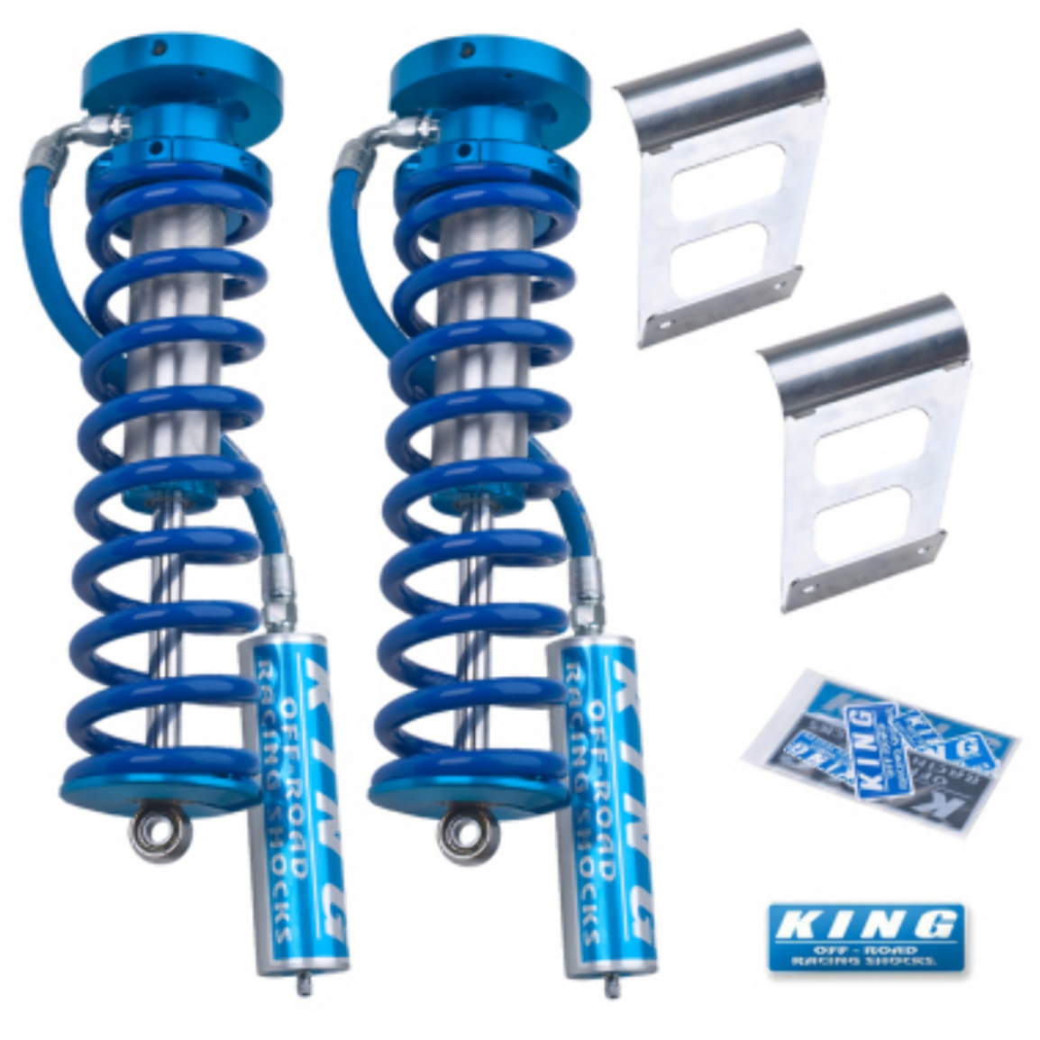 King Shocks 2005+ Ford F-250 4WD Front 2.5 Dia Remote Res Coilover Conversion w/Adjuster (Pair)