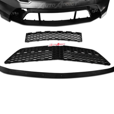 Car bumper and grille set with 'Auto Addict' branding on a white background
