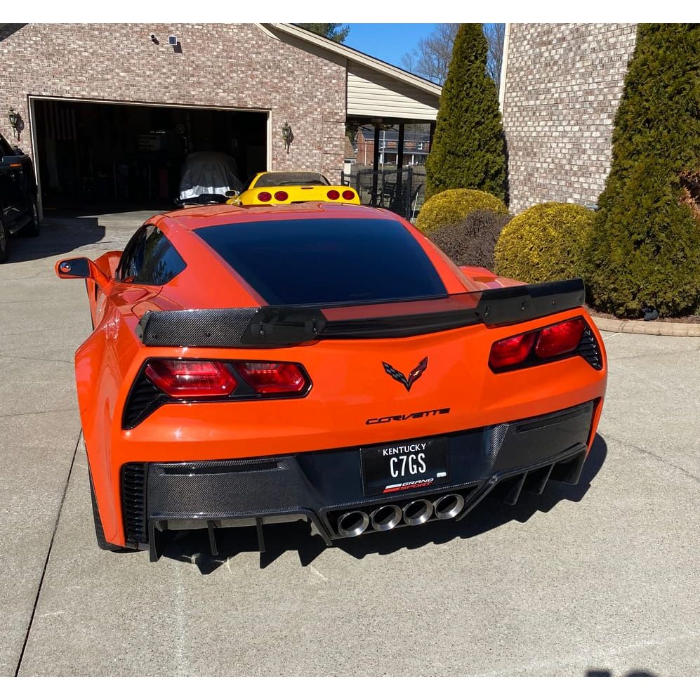 Corvette C7 GM Factory Package Carbon Fiber Rear Bumper Diffuser