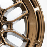 Detail of RTR Evo 6 Bronco Wheel with liquid bronze finish