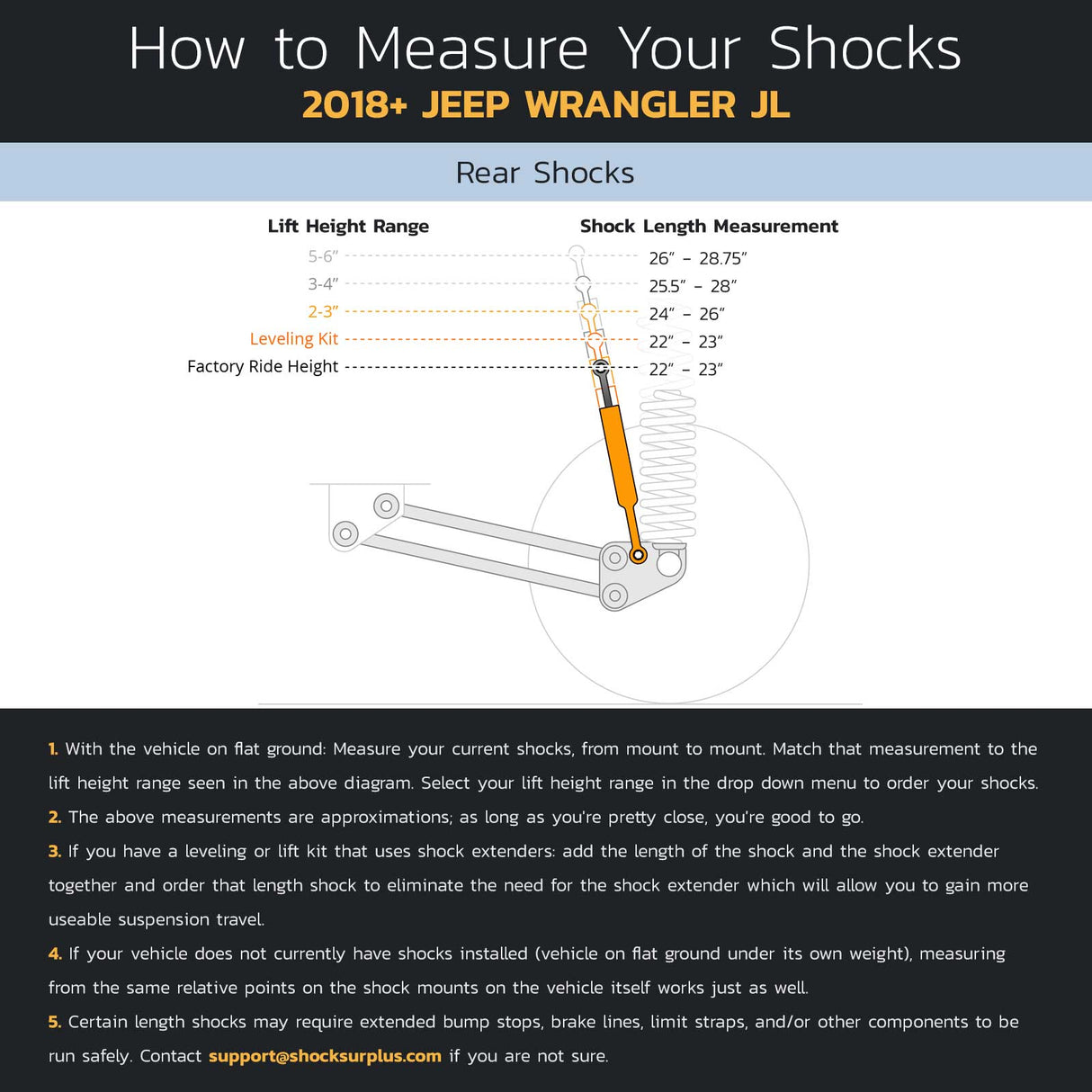 Fox 2.0 Performance Series Shocks Set for 2018-2024 Jeep Wrangler JL 4WD RWD