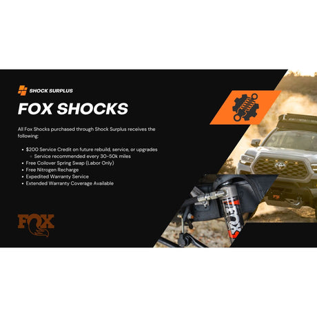 Fox 2.0 Performance Series Shocks Set for 2018-2024 Jeep Wrangler JL 4WD RWD