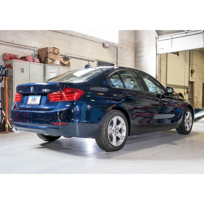 AWE Tuning BMW F30 320i Touring Exhaust w/Performance Mid Pipe - Chrome Silver Tip (90mm)