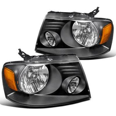 2004-2008 Ford F150 Headlights | Black Headlights - Truck Accessories Guy
