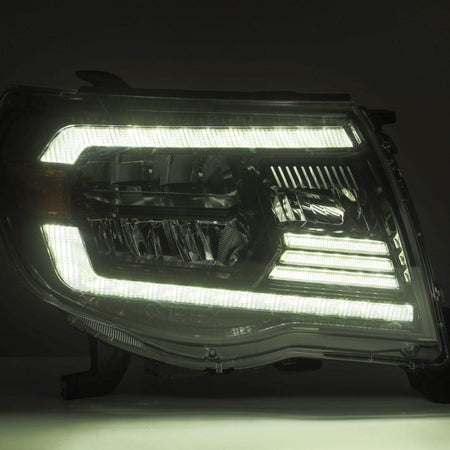 2005-2011 Toyota Tacoma | Alpharex LUXX-Series LED Crystal Headlights Alpha-Black - Truck Accessories Guy