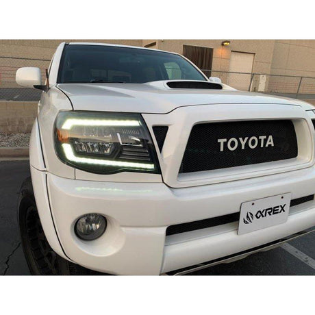 2005-2011 Toyota Tacoma | Alpharex LUXX-Series LED Crystal Headlights Alpha-Black - Truck Accessories Guy