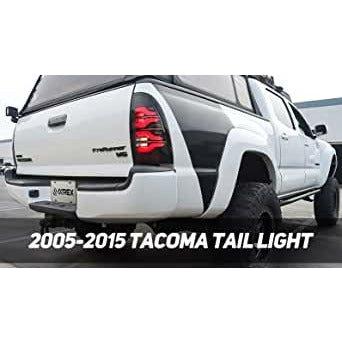 2005-2015 Toyota Tacoma | AlphaRex LUXX-Series LED Tail Lights Black - Truck Accessories Guy