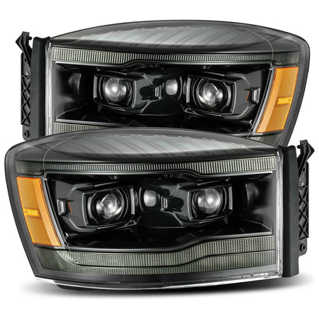 2006-2008 Dodge Ram 1500 2500 3500 | AlphaRex LUXX-Series Projector Headlights Jet Black - Truck Accessories Guy