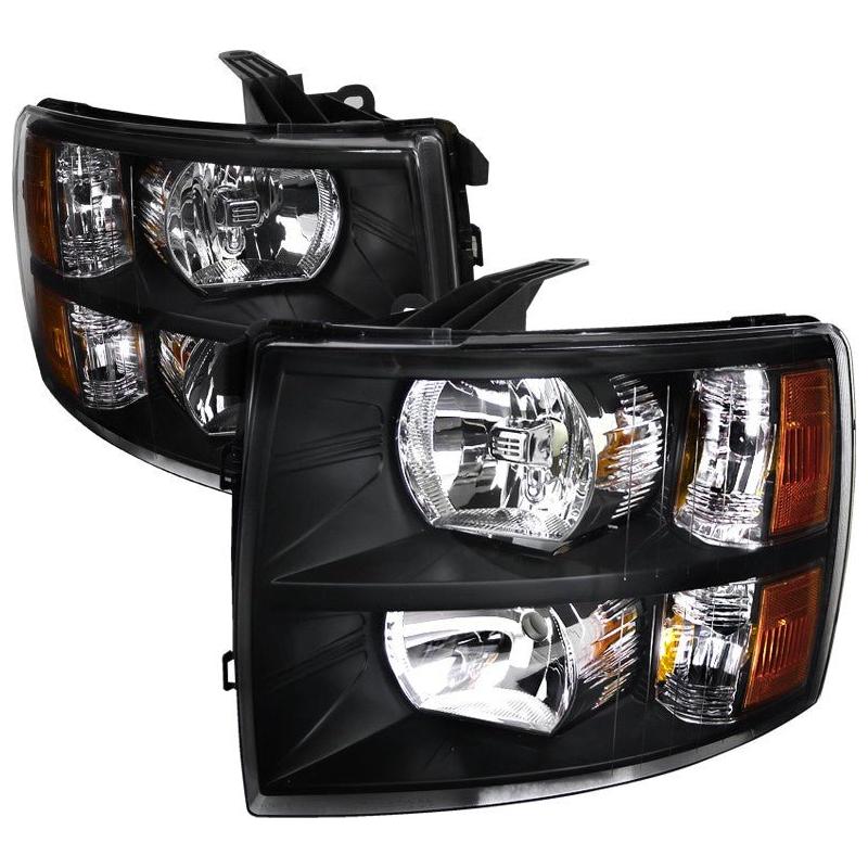 2007-2014 Chevrolet Silverado | Black Headlights - Truck Accessories Guy