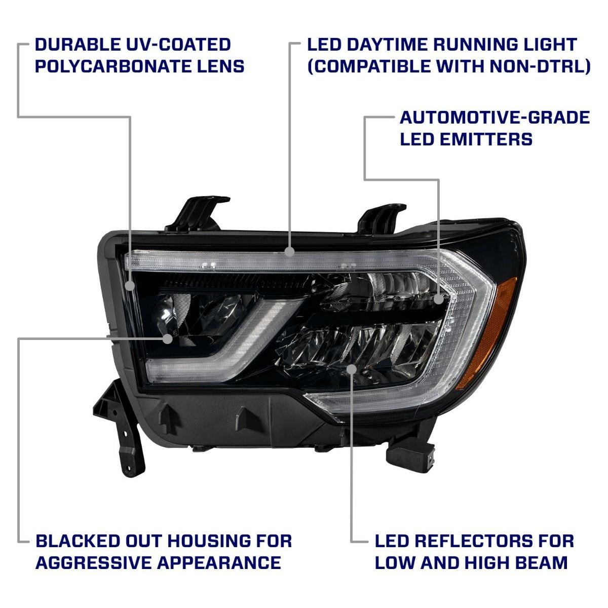 2008-2017 Toyota Sequoia - FORM Lighting LED Reflector Headlights Pair - TAG Motorsports