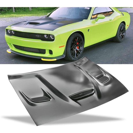 2008-2023 Dodge Challenger - Hellcat Hood Scoop Air Intake Vent Aluminum - NP Motorsports