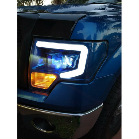 2009-2014 Ford F150 | Alpharex Pro-Series Projector Headlights Black - Truck Accessories Guy