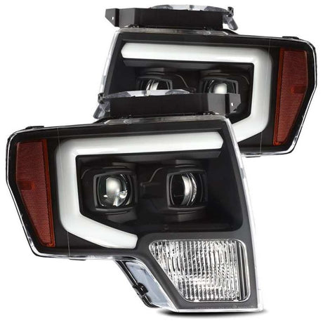 2009-2014 Ford F150 | Alpharex Pro-Series Projector Headlights Black - Truck Accessories Guy