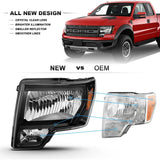 2009-2014 Ford F150 | Headlights Black - Truck Accessories Guy