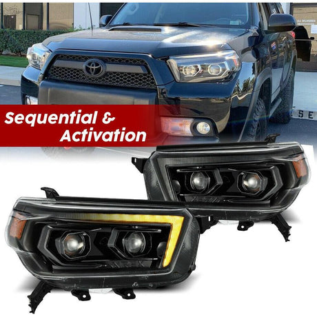 2010-2013 Toyota 4Runner | AlphaRex PRO-Series Projector Headlights Alpha-Black - Truck Accessories Guy