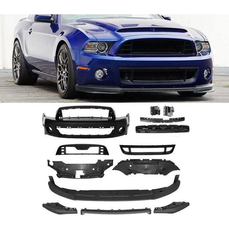 2010-2014 Ford Mustang GT500 Style Front Bumper Cover w/ Grille Lip - NP Motorsports