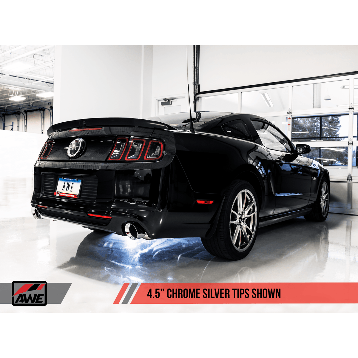 2011-2014 Mustang GT | AWE Touring Edition Axle-Back Exhaust with Chrome Silver Tips - Truck Accessories Guy