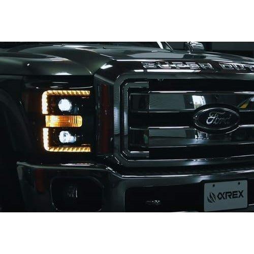 2011-2016 Ford F-250 | AlphaRex PRO-Series Projector Headlights Midnight Black 880140 - Truck Accessories Guy