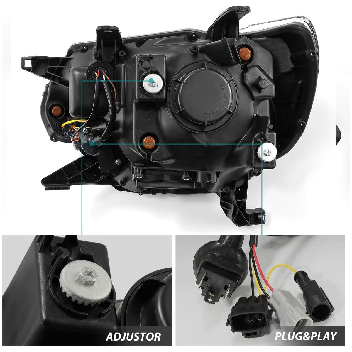 AlphaRex 12-15 Toyota Tacoma LUXX-Series LED Projector Headlights - Alpha Black AlphaRex 12-15 Toyota Tacoma LUXX-Series LED Projector Headlights - Alpha Black