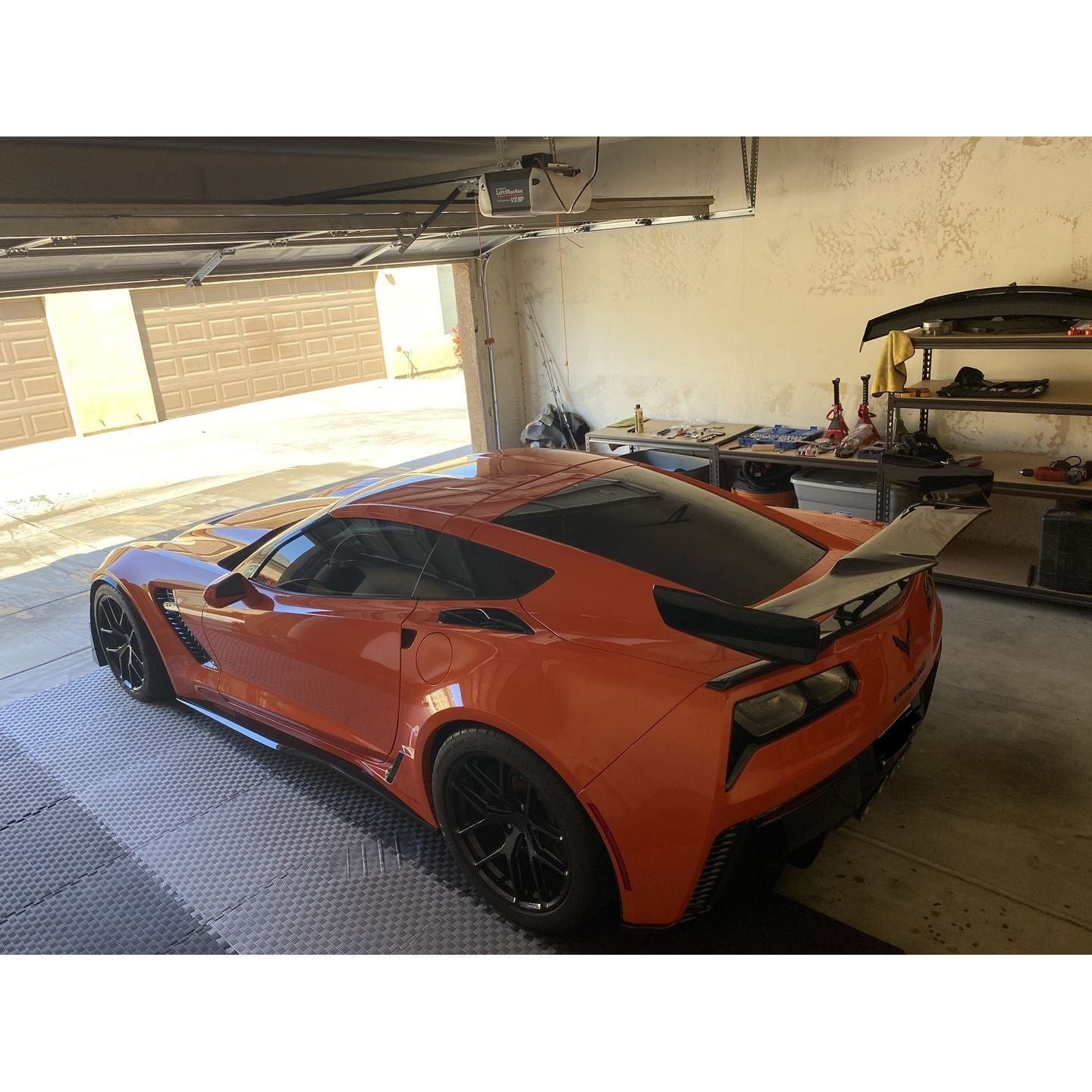 2014-2019 Chevrolet Corvette C7 ZR1 ZTK Conversion Rear Spoiler High Wing – Carbon Flash - NP Motorsports