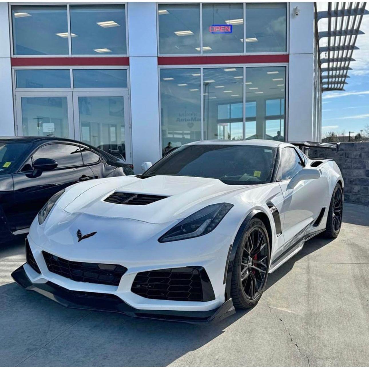 2014-2019 Chevrolet Corvette ZR1 Conversion Front Bumper Kit – Primer Black - NP Motorsports