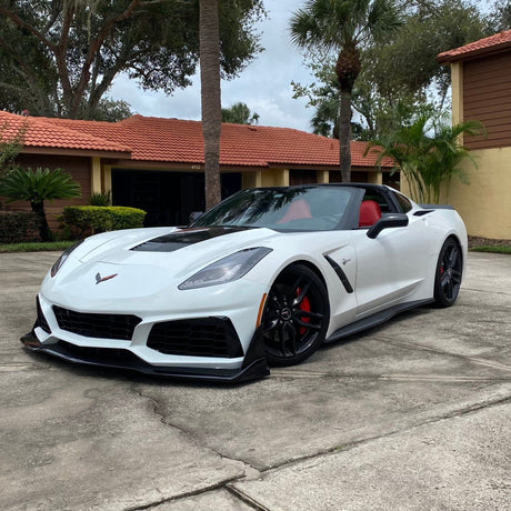 2014-2019 Chevrolet Corvette ZR1 Conversion Front Bumper Kit – Primer Black - NP Motorsports