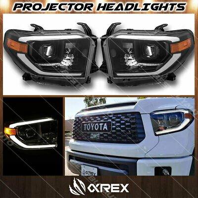 2014-2021 Toyota Tundra | AlphaRex LUXX-Series G2 LED Projector Headlights Alpha-Black - Truck Accessories Guy