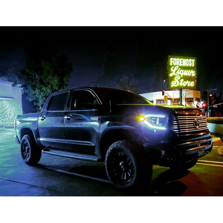 2014-2021 Toyota Tundra | AlphaRex LUXX-Series G2 LED Projector Headlights Alpha-Black - Truck Accessories Guy