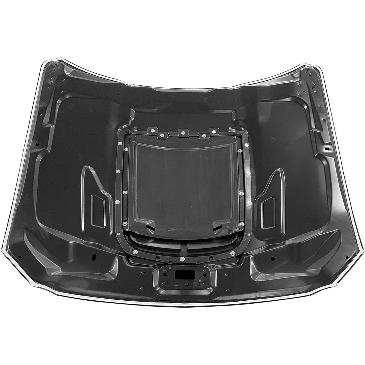 2015-2017 Ford Mustang - GT500 Style Black Front Hood Cover Aluminum - NP Motorsports