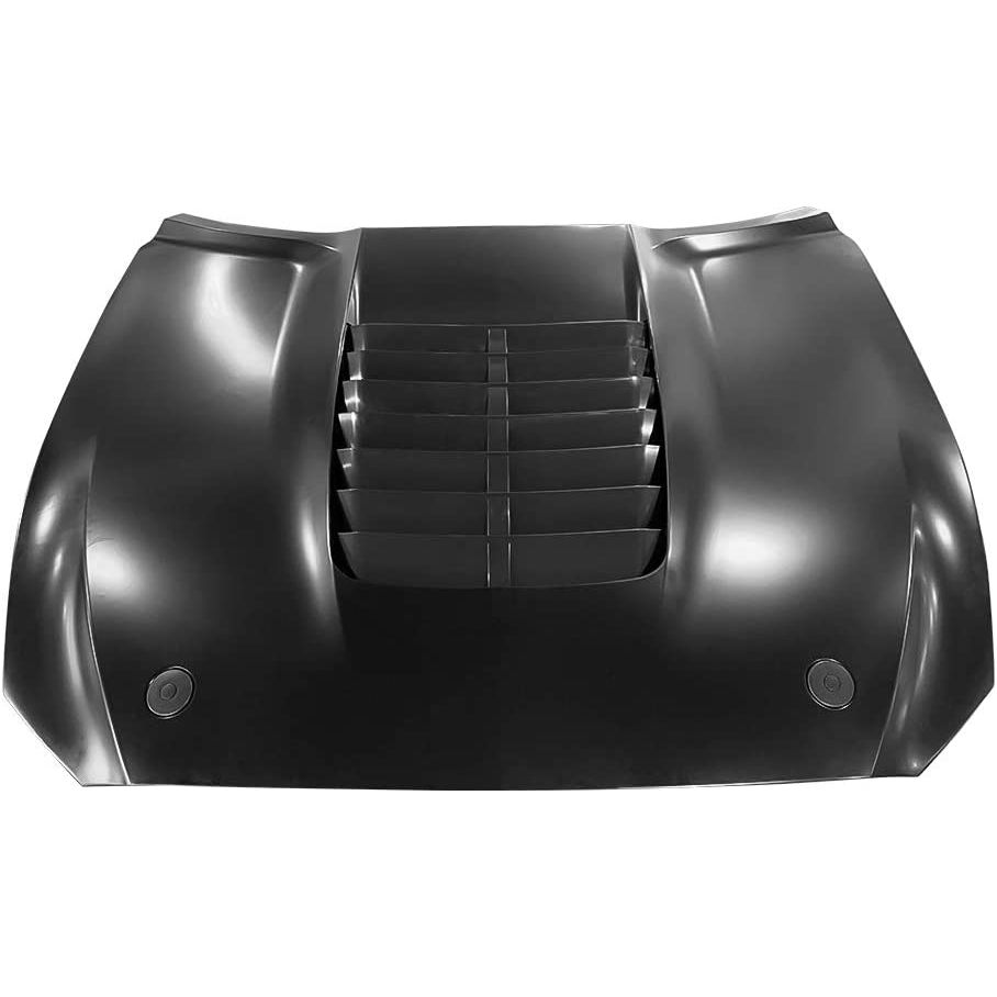 2015-2017 Ford Mustang - GT500 Style Black Front Hood Cover Aluminum - NP Motorsports