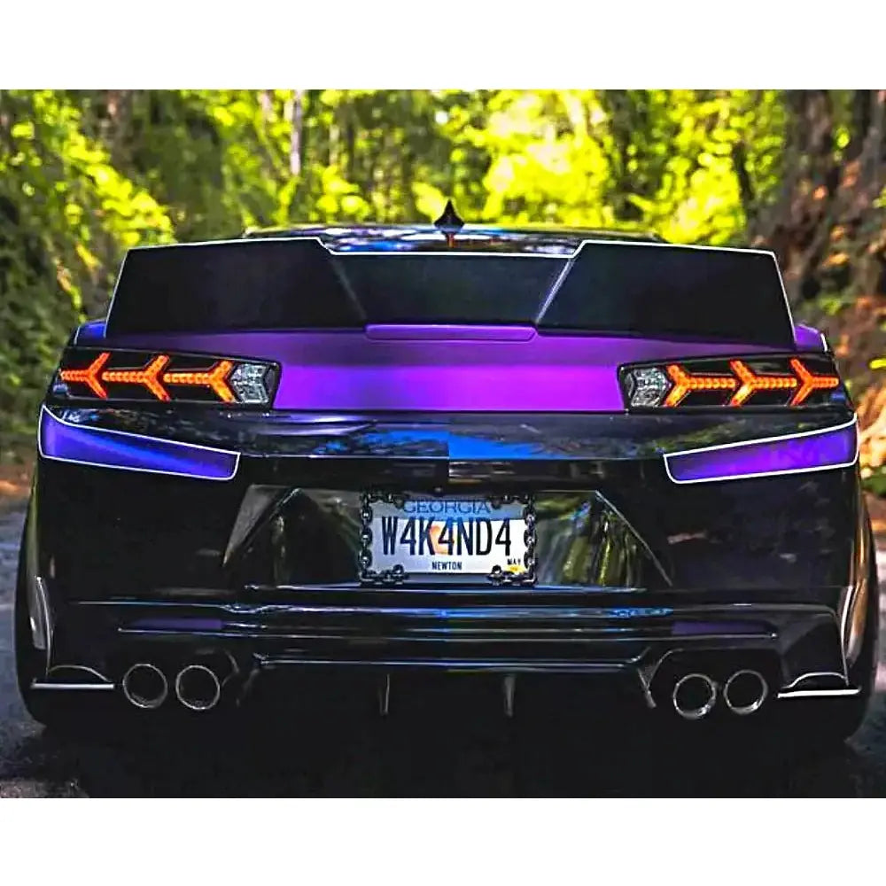 2016-2018 Chevrolet Camaro | Morimoto XB LED Tail Light Set Lambo | Smoked - TAG Motorsports