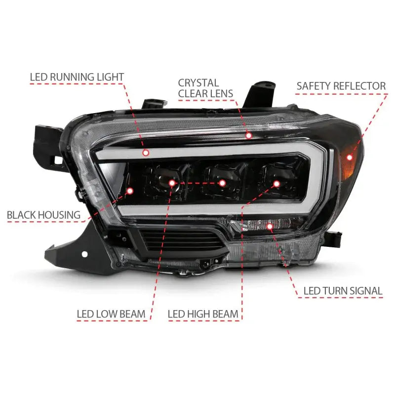 2016-2022 Toyota Tacoma | Anzo USA LED Projector Headlight - Truck Accessories Guy